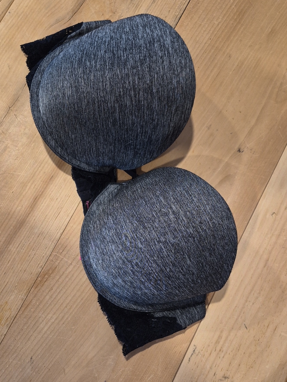 La SENZA - Strapless Push-Up Bra in Charcoal Heather